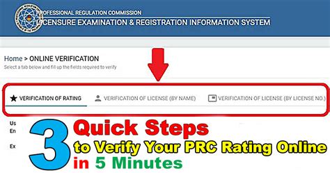 online.prc.gov.ph/verification|How to Verify PRC License and Rating Online .